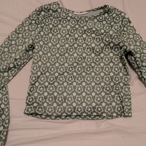 Olivia Rae Green Floral Long Sleeve Top